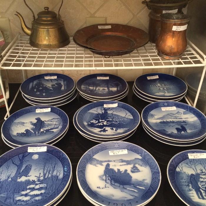 Royal Copenhagen plates from Denmark