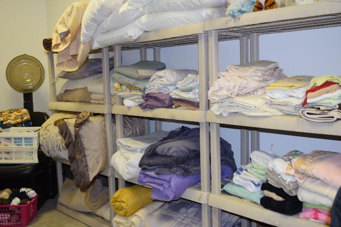 Linens, sheets, towels, pillows and more