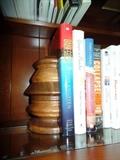 1 of 2 wood book ends