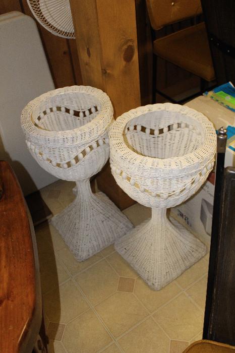 wicker plant stands
