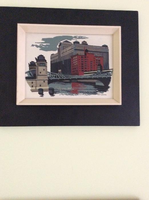 Limited edition Mark Coomer serigraph.  Modern 
