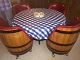 Barrel chair set - handmade