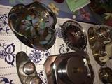 Murano glass and silver plate items. No sterling in home.