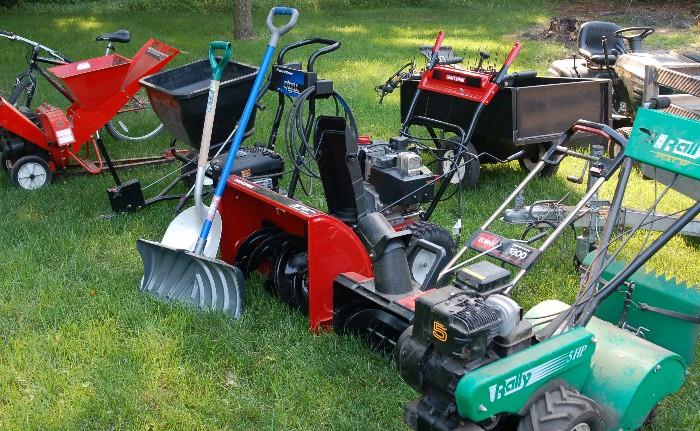 Triller, Wood Chipper, Lawn Tractor, Power Washer, Spreader, Utility Trailer