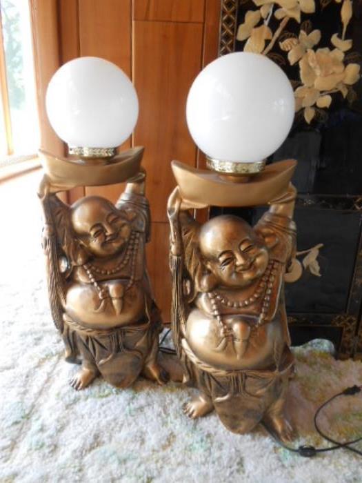 The Budda Lamps , approx 24 inches tall