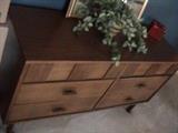 MID CENTURY MODERN "BASSETT DRESSER WITH ORIGINAL MIRROR
