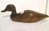 Vintage Wooden Duck with Glass Eyes - MADE IN CANADA 