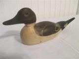 T127-1.jpg	Vintage Hand Painted Hand Carved Pintail Duck 