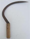 Antique Wooden Handle Hand Scythe
