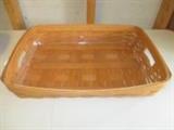 Longaberger Condiment Basket with removable plastic & cloth 20" X 15" 