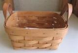 Longaberger Leather Handle Basket 