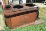 T221-1.jpg	Antique Cast Iron Wood Burring Stove - Atlanta Stoneworks, Atlanta GA - Missing Stand & Covers - A great project piece - Would make a great planter 