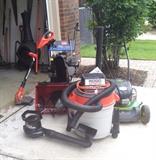 Snowblower, shopvacs, push mower