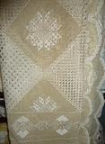 Queen Size Linen Open Stitched Coverlet