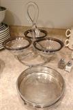 Vintage Lucite Handle Lazy Susan Condiment Holder
