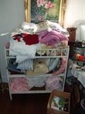 Baby changing table and linens