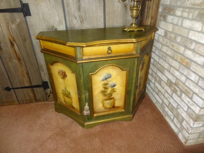 Painted Console Table measures 43"W X 18"D X 34"H