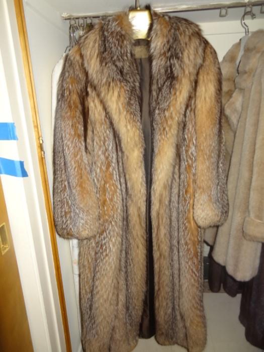 Silver Fox Full Length Coat