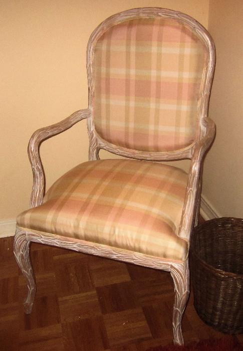 Second of two country French arm chairs. Unknown maker.