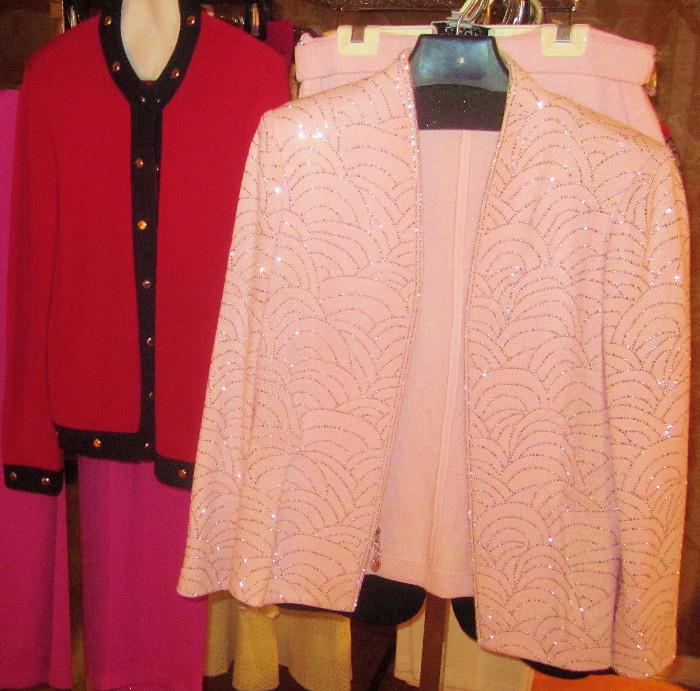 Another sampling of the St. John outfits available. Many are available. Most are size 4 or 6. Some may need cleaning or minor repair.