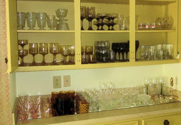 More of the vast array of glassware.