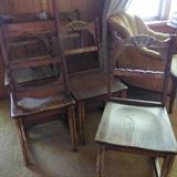 6 oak chairs