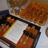 gold silverware set