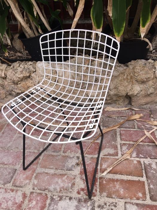 Rare child size Bertolia wire chairs