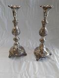 antique Russian silver candlesticks