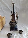 antique German vertical steam engine, original receipt 