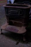 Cast iron wood stove--antique--made in Nashville.