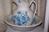 Antique bowl and pitcher.