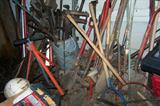 Lots of yard tools.