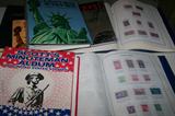 Stamp collection--stamp books, sheets of stamps, collecting supplies and more. Additional photos and details to follow.