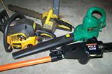 Saws, blower.