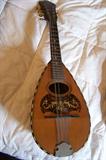 Antique Midland bowlback mandolin, patent date late 1890's. Next photo shows inside label.
