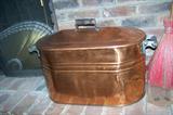 SOLD--Antique copper boiler tub with lid--beautiful!