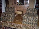 Chairs, tables, rugs and decor.