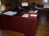 Large executive desk group--perfect for any home office.