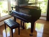 Wurlitzer baby grand piano with player.