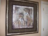 Framed leopard print.