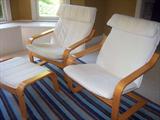 Casual seating with footstool.