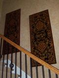 Large impressive wall hangings.