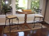 Bistro table and chairs.
