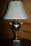 Beautiful lamps in every room--table lamps in pairs and singles, torche' lamps and more.