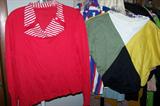 Hundreds of vintage clothing items, 1940s to 1980s, sizes small to about size 16.