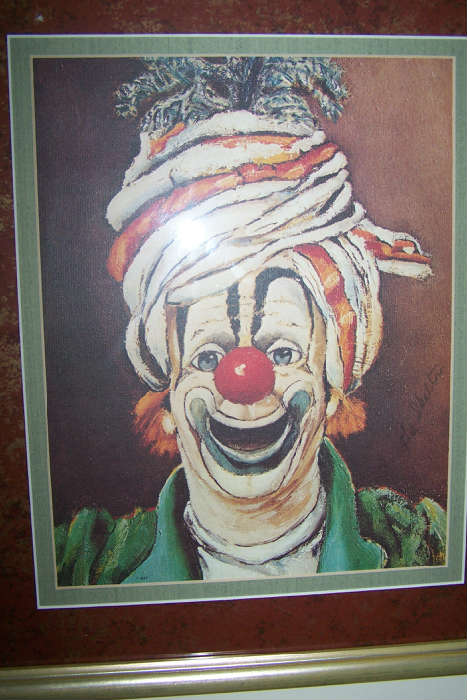 Signed print, Red Skelton.