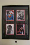 Framed photos with Christopher Reeve signatures (Superman).