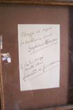 Framed note signed by Guglielmo Marconi, signed to family member of owner.
