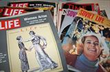 Big stack of Life magazines and some Soviet Life.